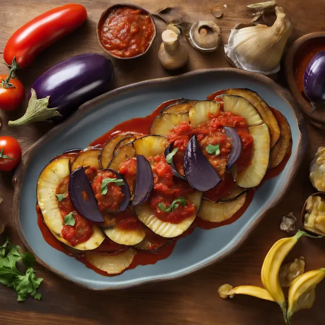 Foto de Eggplant with Tomato and Banana, Costa Rican Style