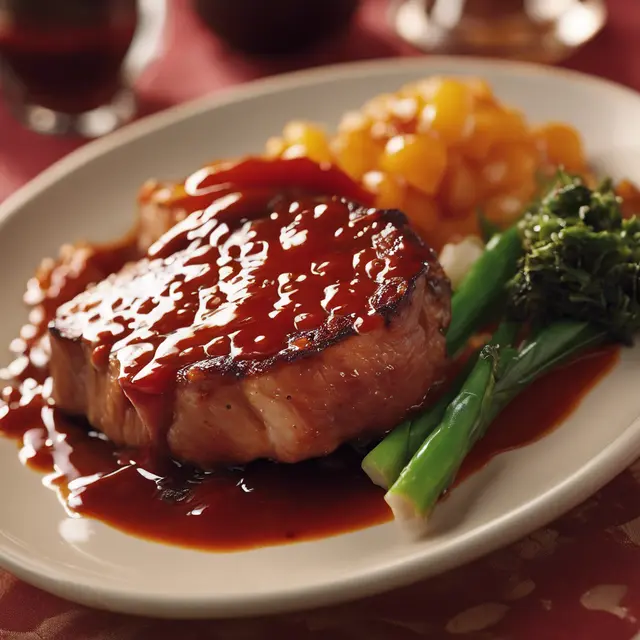 Foto de Smoked Pork Chops with Sweet and Sour Sauce