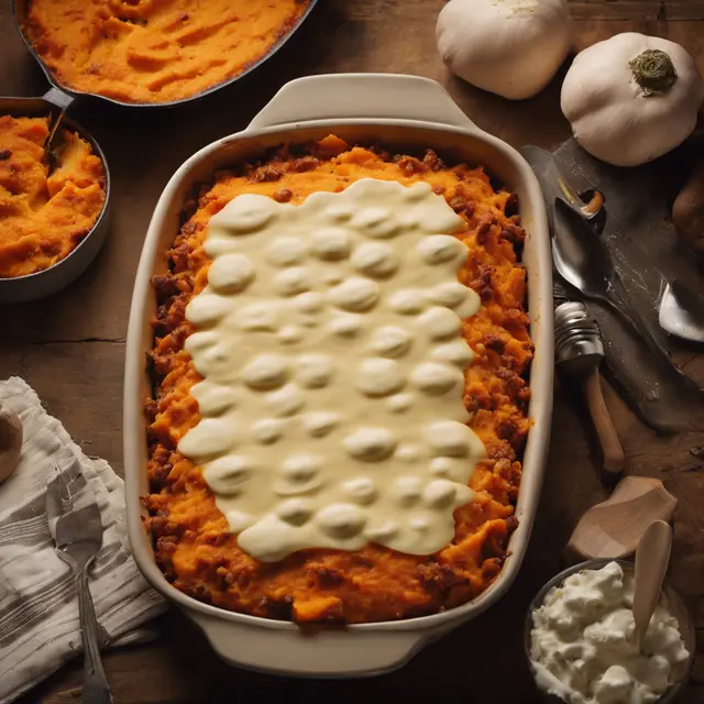 Foto de Sweet Potato Casserole with Cheese Baked to Perfection