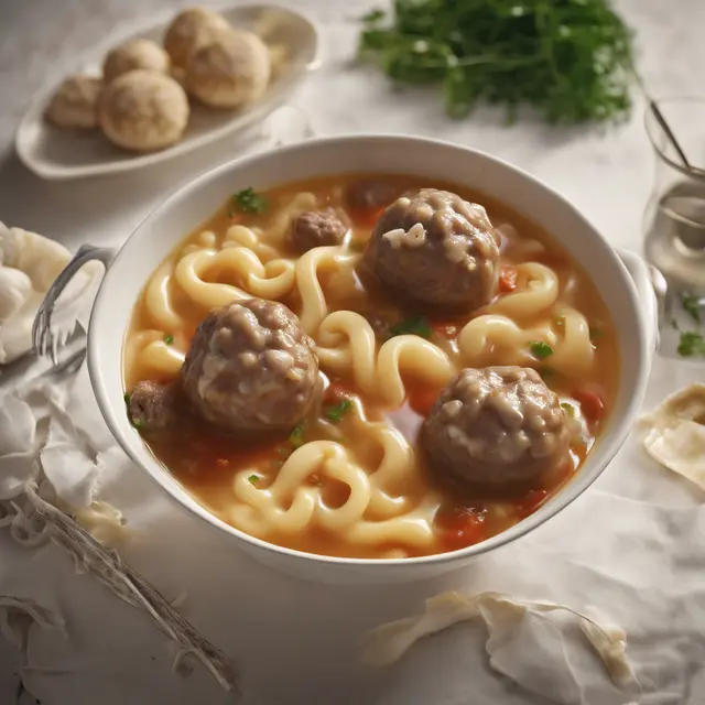 Foto de Meatball and Macaroni Soup