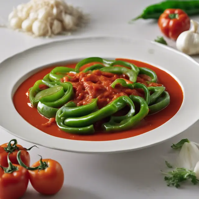 Foto de Green Pepper with Tomato