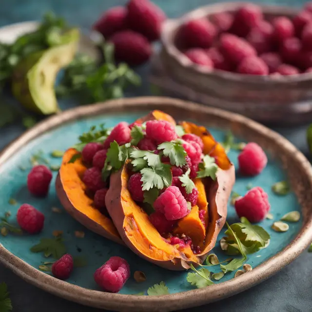 Foto de Stuffed Sweet Potatoes with Raspberries