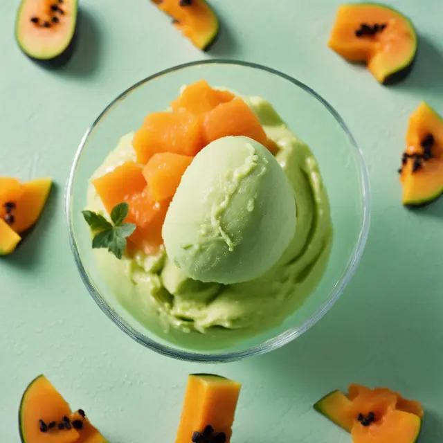 Foto de Avocado and Papaya Sorbet