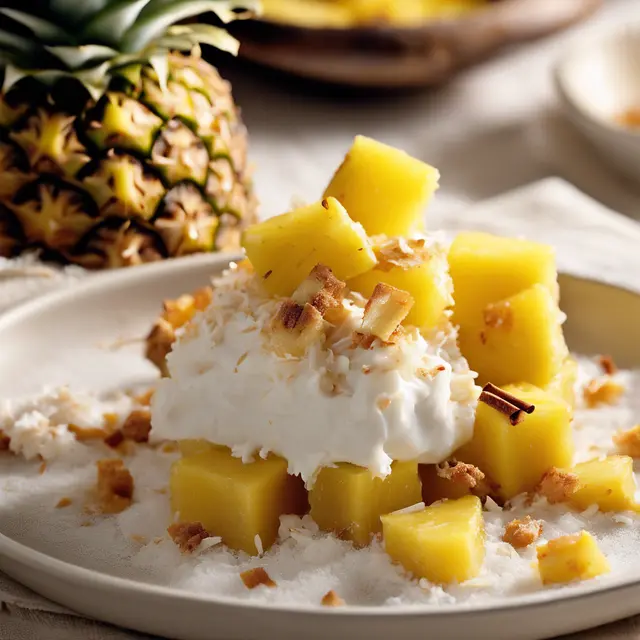 Foto de Pineapple and Coconut Cream Oven Baked Delight