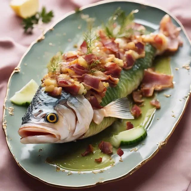 Foto de Stuffed Fish with Cucumber and Bacon