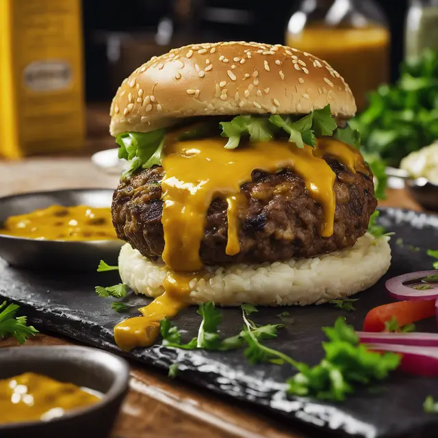 Foto de Curry Burger with Caril Sauce (Burger)