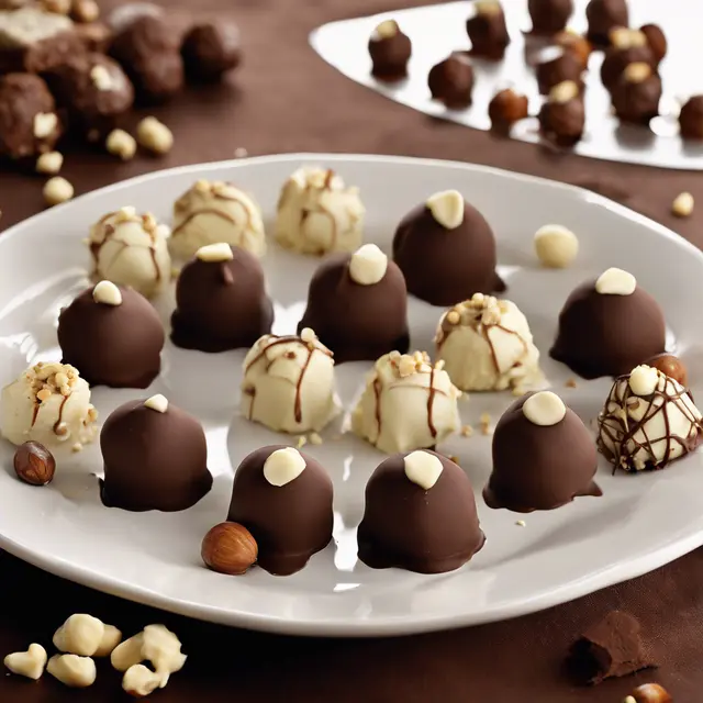 Foto de Fondant Chocolate Truffles with Hazelnuts