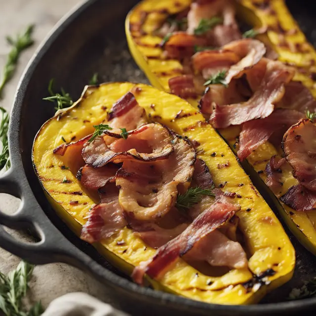 Foto de Grilled Yellow Squash with Bacon and Herbs