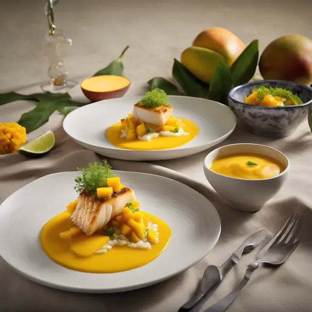 Foto de Cod with mango sauce