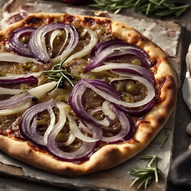 Foto de Onion and Olive Pizza