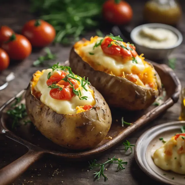 Foto de Stuffed Potatoes with Cheese and Tomato