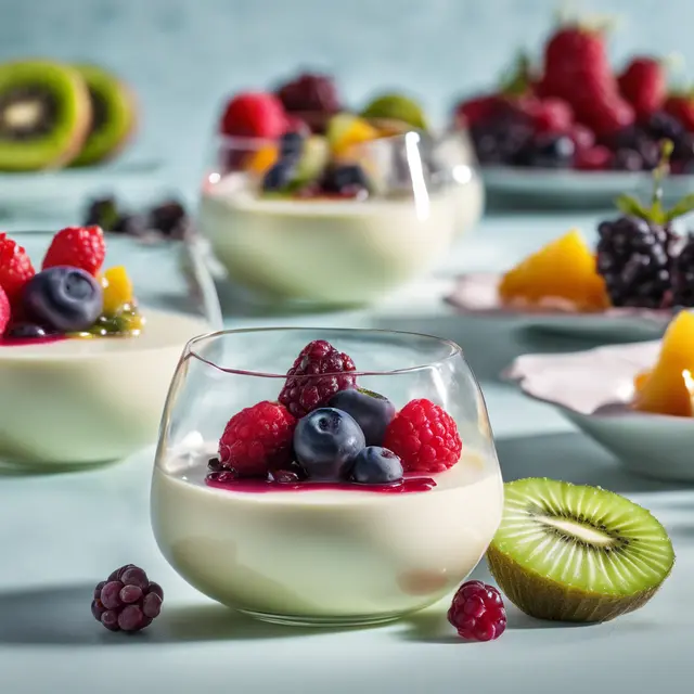 Foto de Creamy Panna Cotta with Fruits