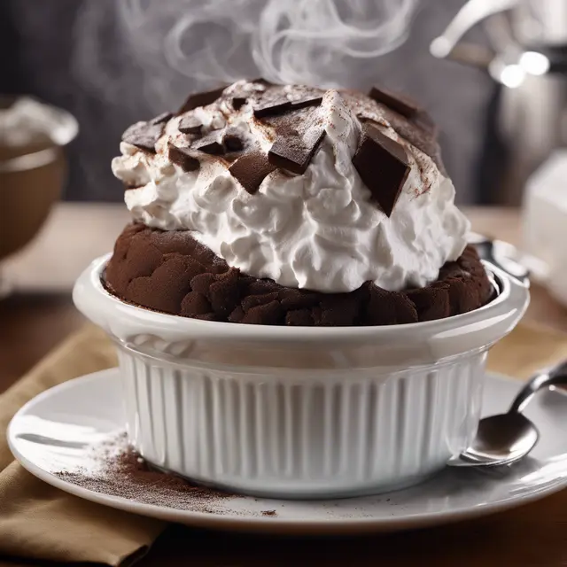 Foto de Chocolate Soufflé with Whipped Cream