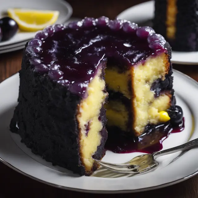 Foto de Black Plum Cake with Lemon Filling