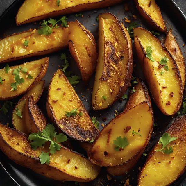 Foto de Roasted Potato Wedges with Curry (Caril)