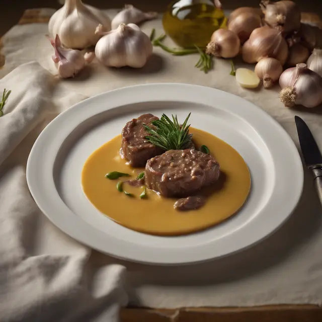 Foto de Tender Mignon in a Garlic Agrião Sauce