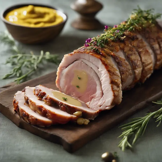 Foto de Stuffed Pork Loin with Mustard Sauce