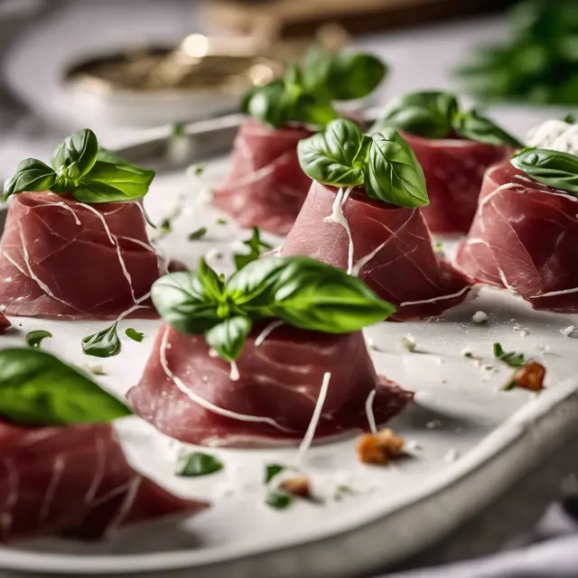 Foto de Bresaola with Cream Cheese and Fresh Basil