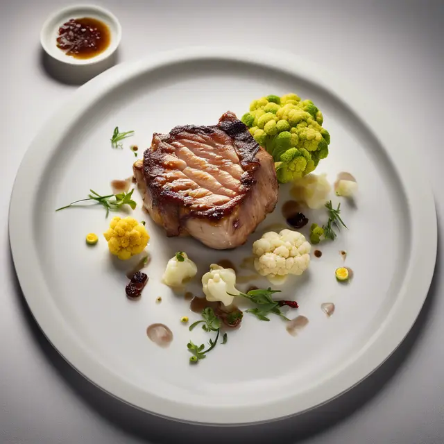 Foto de Braised Pork Chop with Cauliflower Blossom