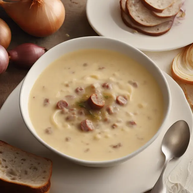 Foto de Onion and Sausage Cream Soup