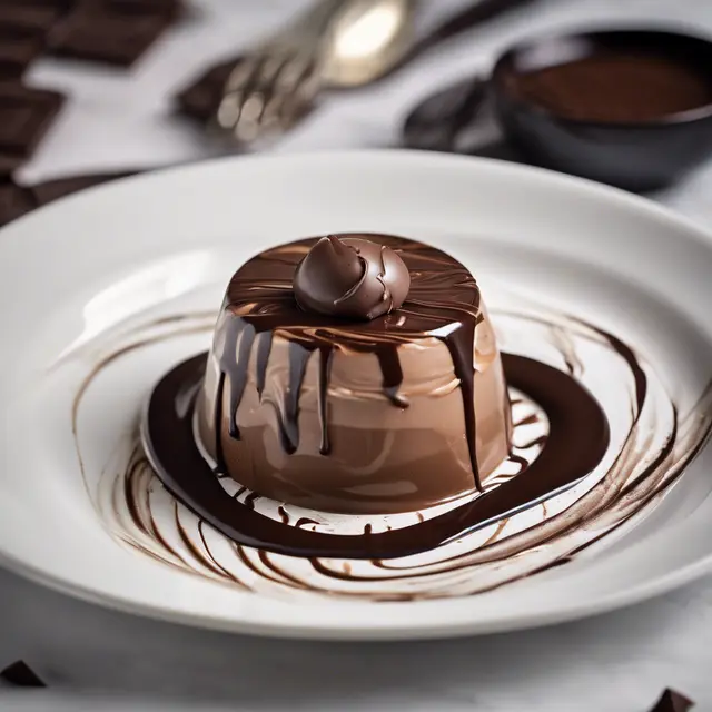 Foto de Marbled Chocolate Mousse with Chocolate Sauce