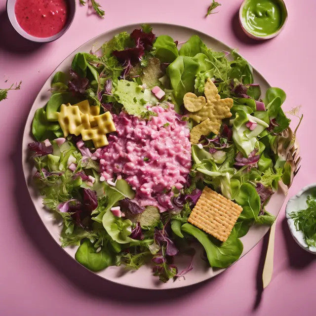 Foto de Green Salad with Pink Dressing