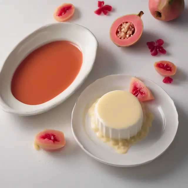 Foto de White Custard with Guava Sauce