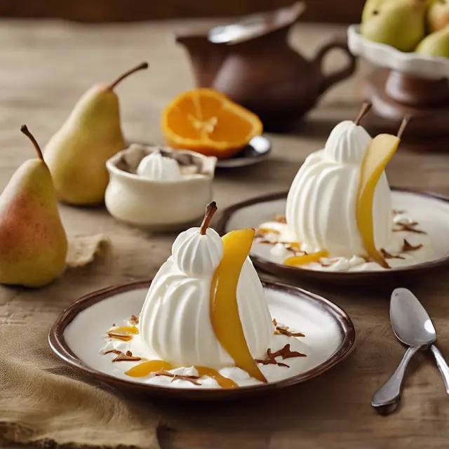 Foto de Pudding with Pears and Whipped Cream