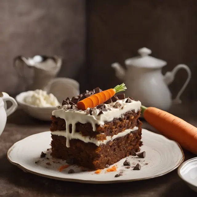 Foto de Carrot Cake with Chocolate Coverage