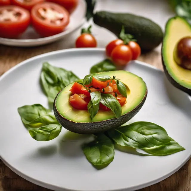 Foto de Avocado with Tomato and Basil Vinaigrette