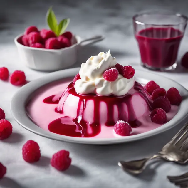 Foto de Raspberry Pudding with Raspberry Sauce