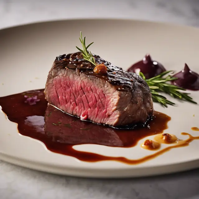 Foto de Wagyu Rump to Wine Sauce