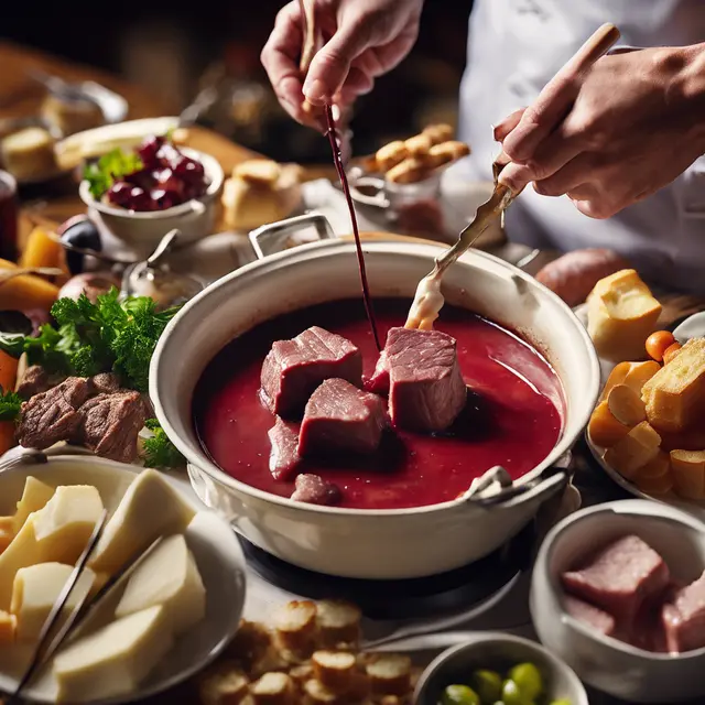 Foto de Burgundy Fondue (Beef Fondue)