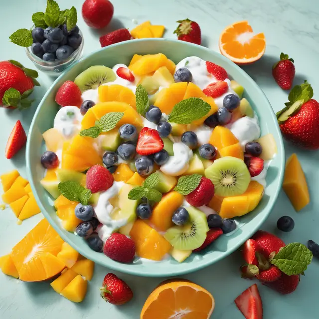 Foto de Fruit Salad with Yogurt and Mint Dressing