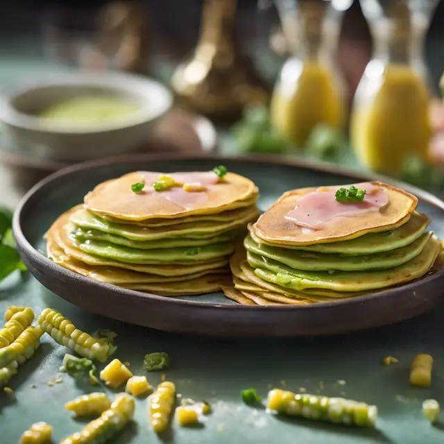 Foto de Green Corn Pancakes (pancake) in Dough and Filling