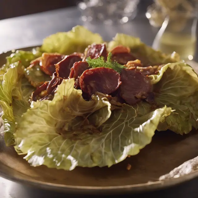 Foto de Cabbage Leaves with Linguica