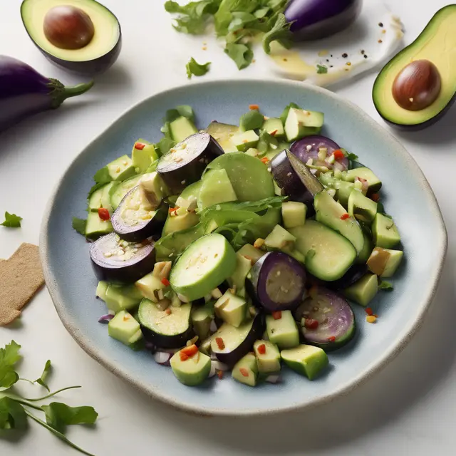 Foto de Eggplant, Cucumber, and Avocado Salad