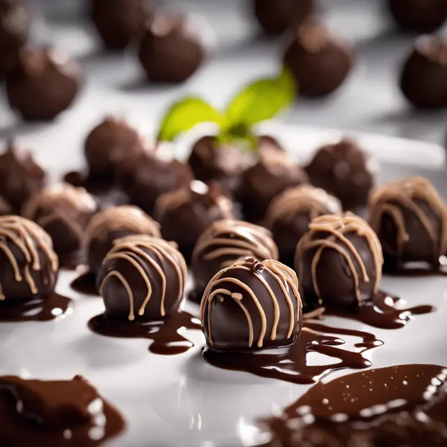 Foto de Chocolate Truffles with Chocolate Sauce