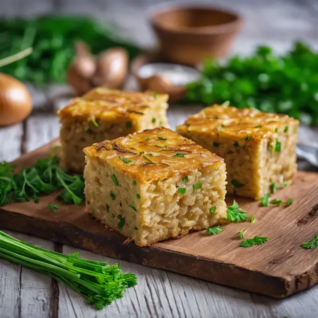 Foto de Wheat and Onion Square Cake