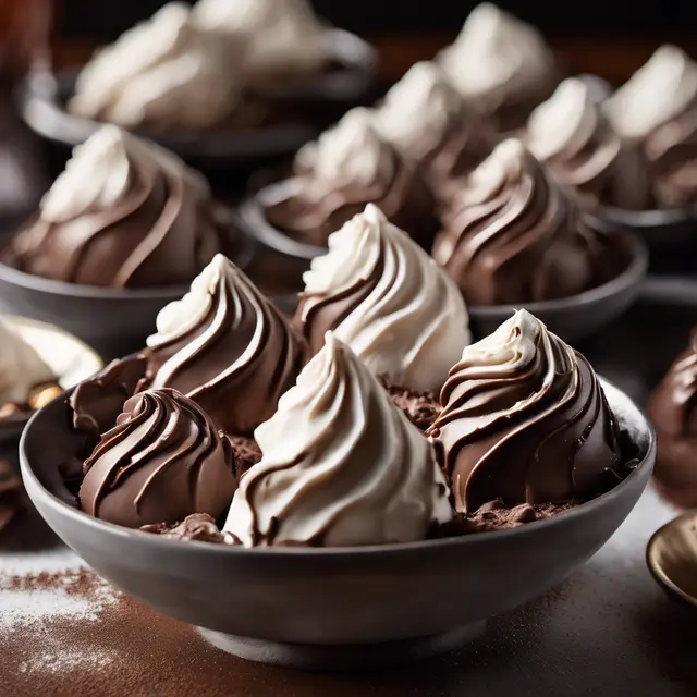 Foto de Frozen Meringue Shells with Chocolate Cream