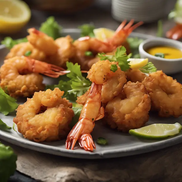 Foto de Shrimp Fritters with Shrimp and Curry (Crispy Fried Snacks)