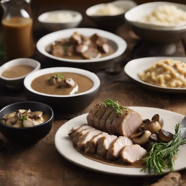 Foto de Pork Tenderloin with Mushroom Gravy