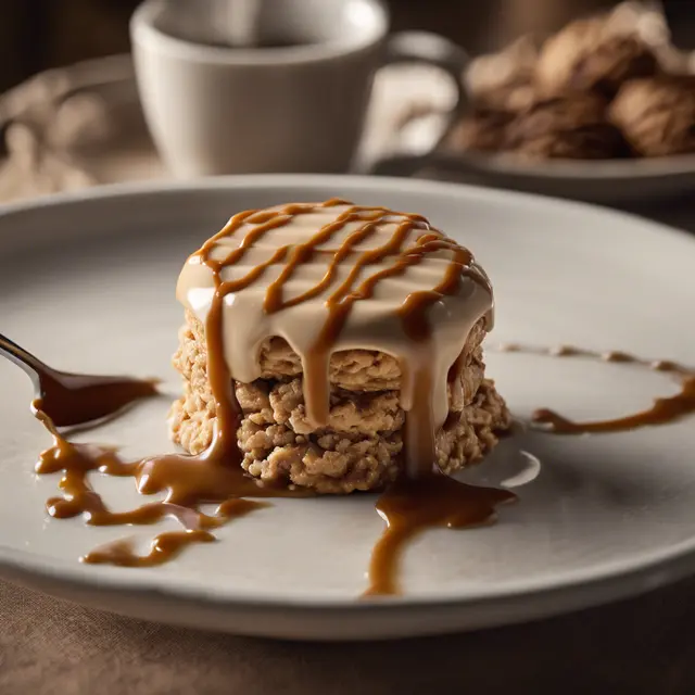 Foto de Oatmeal Biscuit with Coffee Ice Cream and Caramel Sauce