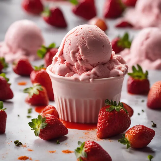 Foto de Strawberry Ice Cream with Cayenne Pepper