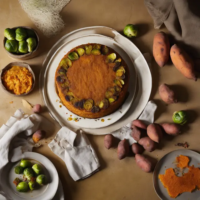 Foto de Sweet Potato Cake with Brussels Sprouts