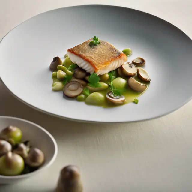 Foto de Fish with Mushroom and Lima Bean