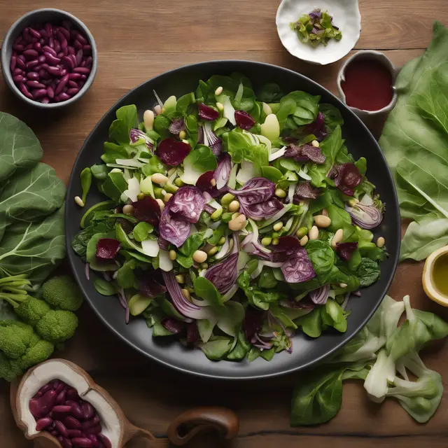 Foto de Leafy Greens Salad with Bean and Okra