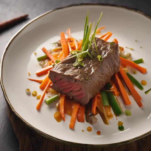 Foto de Beef with Carrot and Green Onion