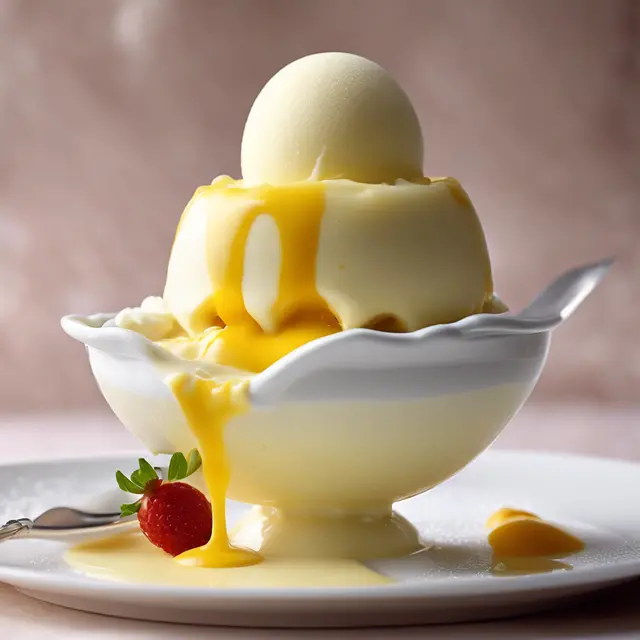 Foto de Creamy Custard Pudding with Gelato