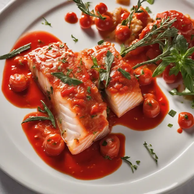 Foto de Fish with Cold Tomato Sauce